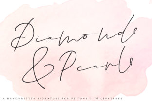 Discover the Elegance of Diamonds Pearls Font