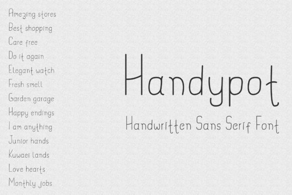 Handypot: A Playful and Clean Script Handwritten Font